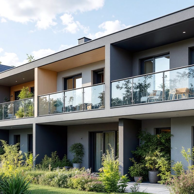 Nowoczesne balustrady na bloku